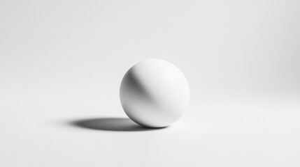 Single white ball isolated. Generative AI