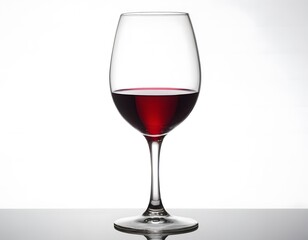 Glass of red wine isolated on white background 