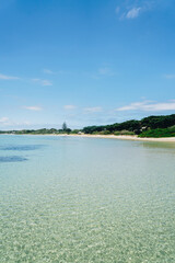 Portrait view of the water from Sorrento Long Pier, Victoria, Australia