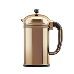 Obraz premium Elegant Gold French Press Coffee Maker Stylish Kitchenware
