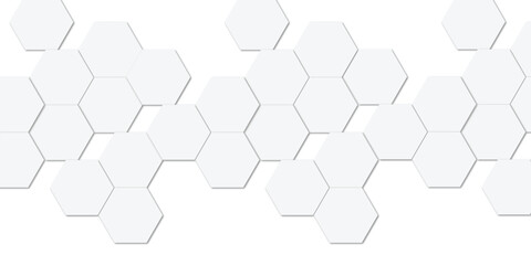 Abstract technology white geometric hexagon on transparent concept design honeycomb shape vector. 