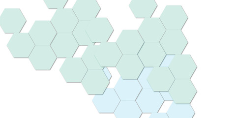 Geometric technology white and pest color hexagon background. Abstract vector illustration Science technology and medical concept hexagon on transparent background.