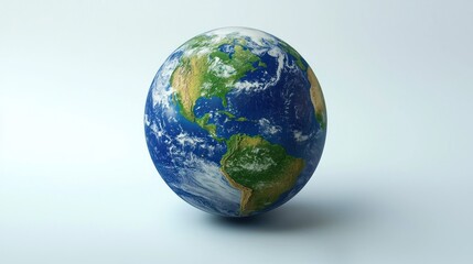 Fototapeta premium Our Blue Planet: A Stunning 3D Render of Earth