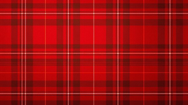 red plaid textured background for christmas sale banners, greeting cards, flyers, invitations, seasonal event marketing, social media promotions, holiday decorations - Powered by Adobe