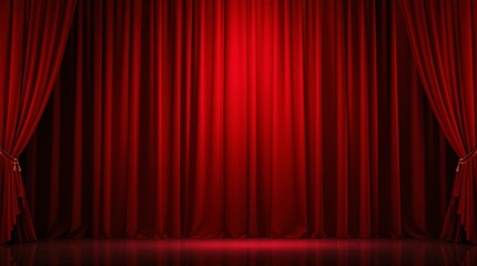 romantic red curtain background with spotlight effect for valentines day, wedding invitations, greeting cards, romantic flyers