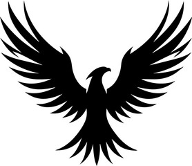 Fototapeta premium minimalist logo of eagle head vector flat design