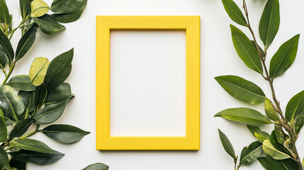 Frame mockup on white transparent background 