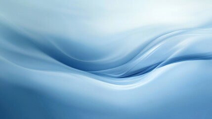 Fototapeta premium Serene Blue Abstract Waves: A Digital Art Masterpiece
