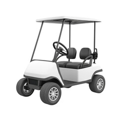 White Golf Cart Ready for the Course Two Seater Vehicle