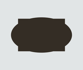 Wedding frame. Mailbox Monogram, Basic Shape, Monogram Frame. Empty frame label. Vector Template.