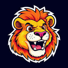 Lion head creative art design