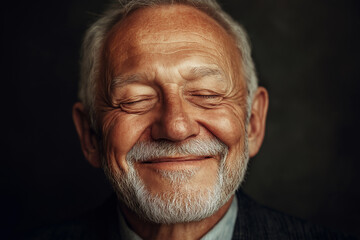 Obraz premium Hyperrealistic photo of a business man in a suit smiling into the camera. Manager working in a finance company as an executive professional.