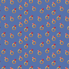 love ring illustration valentine pattern
