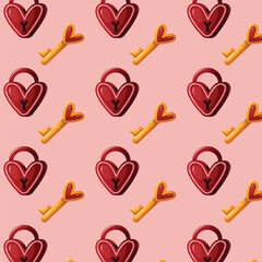 cute love lock valentine background