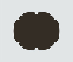 Wedding frame. Mailbox Monogram, Basic Shape, Monogram Frame. Empty frame label. Vector Template.