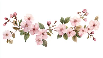 Obraz premium Delicate Cherry Blossom Branches Nature Floral Soft Colors Artistic Viewpoint