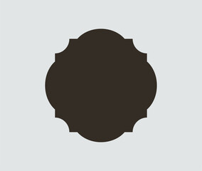 Wedding frame. Mailbox Monogram, Basic Shape, Monogram Frame. Empty frame label. Vector Template.