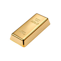 Gold bar resting on a smooth black surface with a clean and simple background for financial imagery.