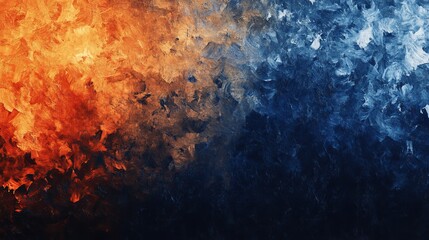 Abstract colorful contrast, orange and blue texture, artistic background