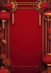 Traditional chinese new year celebration background backdrop wallpaper card