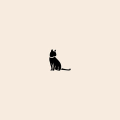 Cat icon flat vector design.
