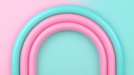 Fototapeta premium Soft Pastel Arches in Pink and Blue Over a Subtle Textured Background for Modern Design Aesthetic