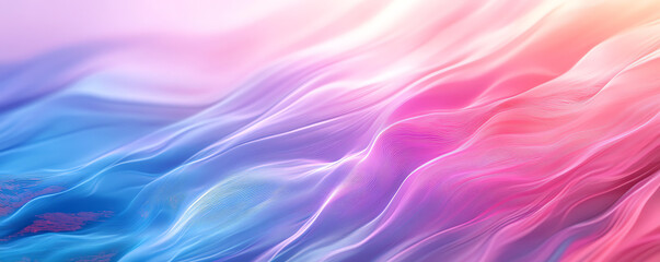 Obraz premium Soft Abstract Waves in Pink and Blue, Fluid Gradient Background for Design and Art