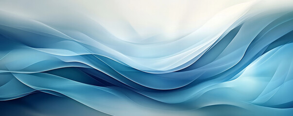 Fototapeta premium Soft waves of blue create serene and abstract background, evoking sense of calm and tranquility. gentle flow of colors blends seamlessly, perfect for various design projects