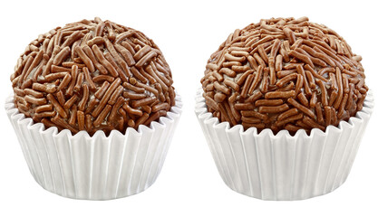 sobremesa brasileira brigadeiro isolado em fundo transparente
