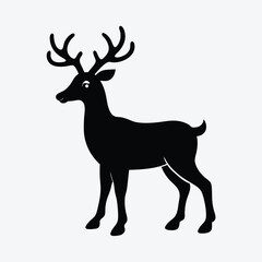 deer silhouette vector illustration