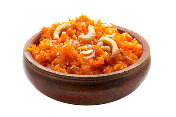 Tempting Gajar Halwa Dessert with a Nut and Spice Mix Isolated on Transparent Background