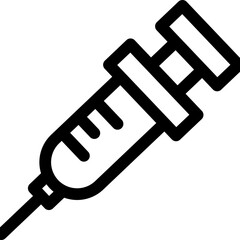 Syringe line icon