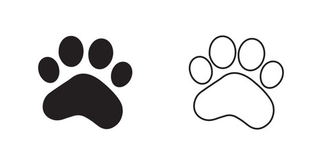 Obraz premium Paw icon set. for mobile concept and web design. vector illustration