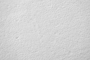 Texture of High magnification white styrofoam foam block smooth surface
