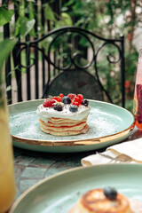 Delicious and delicate airy cake