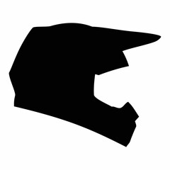 Motorcycle helmet silhouette. Flat image