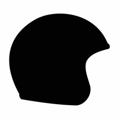 Motorcycle helmet silhouette. Flat image