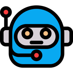 Robot lineal color icon