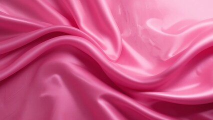 Fototapeta premium Vibrant pink satin fabric
