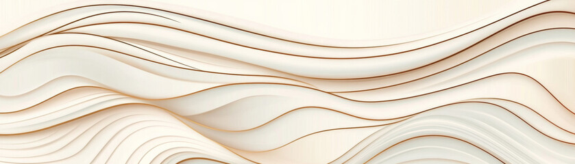 seamless wave like pattern in soft ivory with thin lines creates soothing and elegant visual. gentle curves evoke sense of calm and sophistication