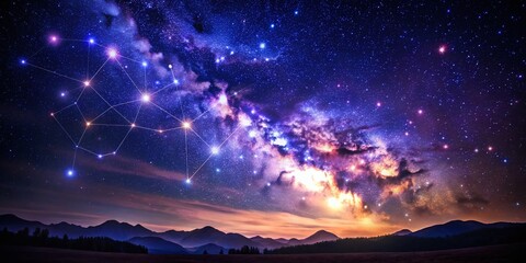 Celestial Scorpio: Starry Night, Rule of Thirds Composition