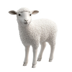Fototapeta premium White Lamb Figurine Cute Animal Decor