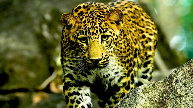 The Indian leopard (Panthera pardus fusca) is a versatile big cat with stunning rosettes, thriving in diverse habitats, from forests to urban edges, showcasing agility and stealth.