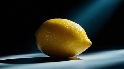 Illuminated Lemon: A Study in Light and Shadow