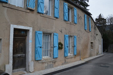 Blue Window Shutters