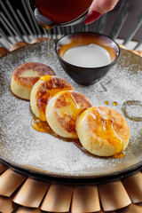 Breakfast with berries and interesting serving