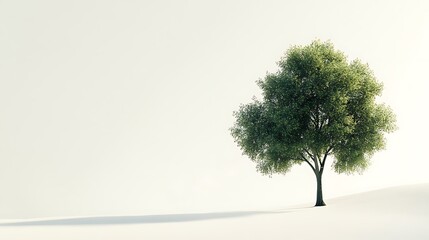 Obraz premium Tree in the fog with a blank space