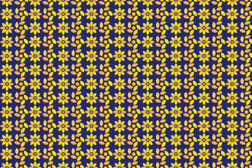 The image is a background pattern featuring of flowers, possibly used for clothing, fabric, or wrapping paper. It may also resemble embroidery designs