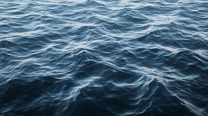 Aerial view of the ocean water surface and waves