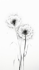 Dandelion drawing flower sketch